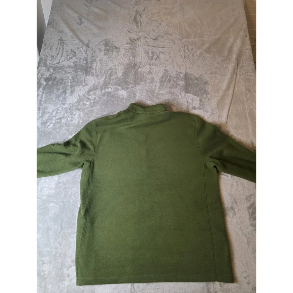 The North Face Men's XL/TG Green Quarter Zip Fleece Pullover Jacket Outdoor